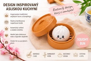 Squishy Bun: Virální mačkací knedlíček, který pomáhá proti stresu a baví miliony lidí