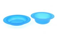 Dětské talíře TVAR set mělký+hluboký (20+17cm) - Světle modré
