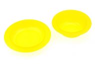 Dětské talíře TVAR set mělký+hluboký (20+17cm) - Žluté