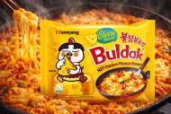 Samyang Buldak Cheese Chicken Ramen 140 g - Korejské pálivé sýrové nudle