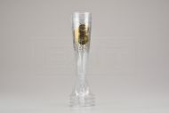 Set 4ks plastových pohárů na šampaňské EH CHEERS! - Zlatý (17,5cm)