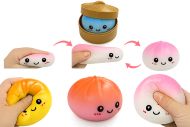 Squishy Dumpling antistresový mačkací knedlík v bambusovém košíku