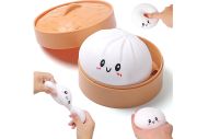 Squishy Dumpling antistresový mačkací knedlík v bambusovém košíku