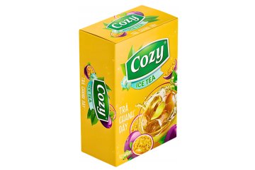 Cozy instantní ledový čaj Passion Fruit 16×15 g (240 g) - mučenka & černý čaj