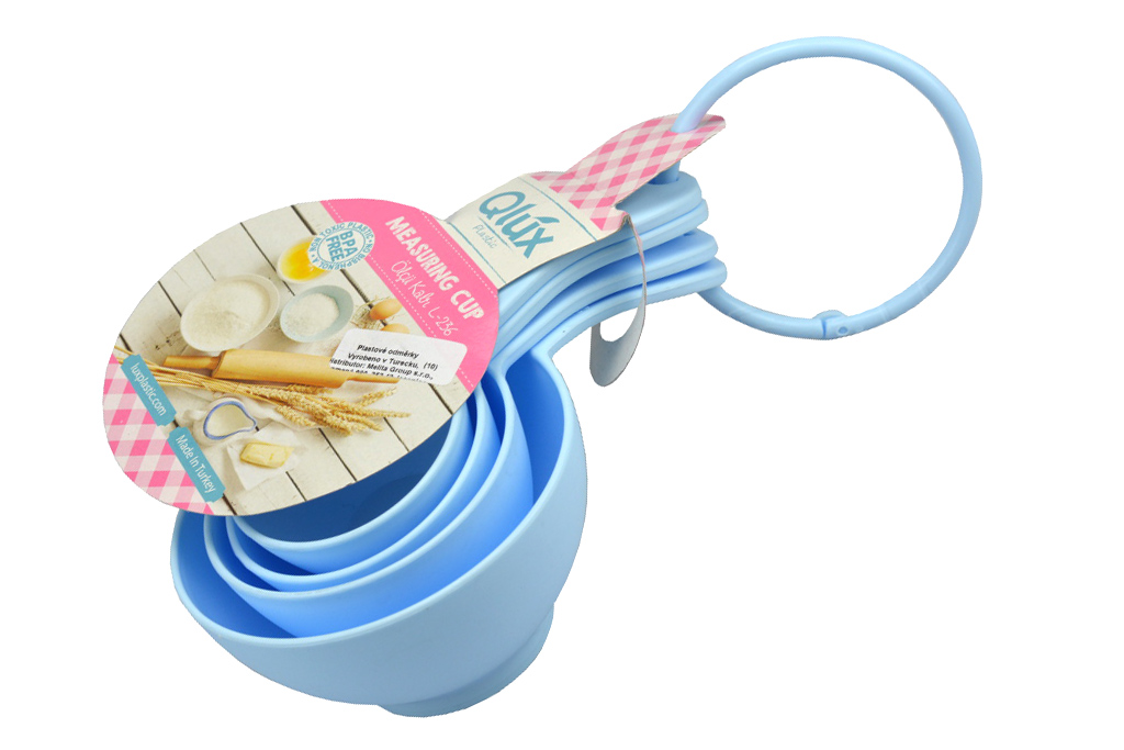 Set 4ks plastových odměrek QLÚX 60-240ml (16cm) - Modré Set 4ks plastových odměrek QLÚX 60-240ml (16cm) - Modré