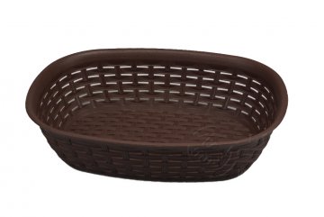 Plastový košík do domácnosti (30,5x22x7,5cm) - Hnědý 3l Plastový košík do domácnosti (30,5x22x7,5cm) - Hnědý 3l