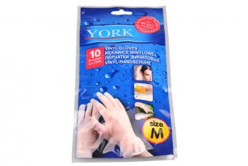 Vinylové rukavice YORK (10ks) - Velikost M Vinylové rukavice YORK (10ks) - Velikost M