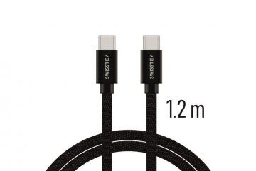 Datový kabel Swissten Textile USB-C / USB-C 1,2m…