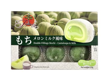 Double Fillings Mochi - Cantaloupe and Milk 210g (DMT.4.8.2026)