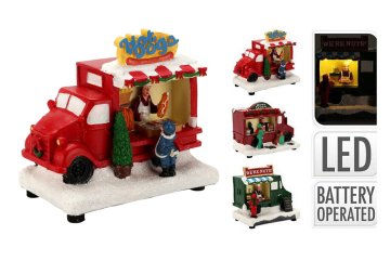 Vánoční Auta - Dekorace do scenérie - Prodej Hot Dogů
