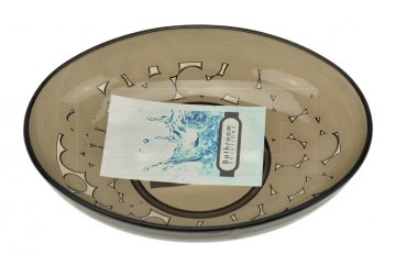 Mistička na mýdlo/mýdlenka BATHROOM (14x10.5cm) - Tmavě hnědá
