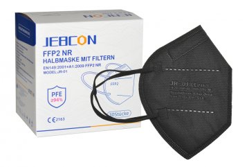 Respirátor Jebcon FFP2 NR, černý - 1ks Respirátor Jebcon FFP2 NR, černý - 1ks