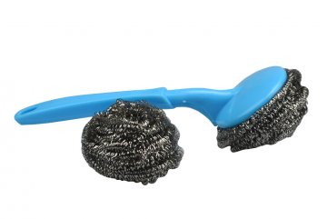 Kovová drátěnka na rukojeti včetně 2ks drátěnek (21cm) Kovová drátěnka na rukojeti včetně 2ks drátěnek (21cm)