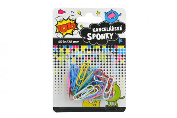 Barevné kancelářské sponky TOTO (28mm) 40ks Barevné kancelářské sponky TOTO (28mm) 40ks