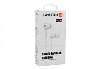 Stereo sluchátka s mikrofonem SWISSTEN YS-D2 - Bílé Stereo sluchátka s mikrofonem SWISSTEN YS-D2 - Bílé