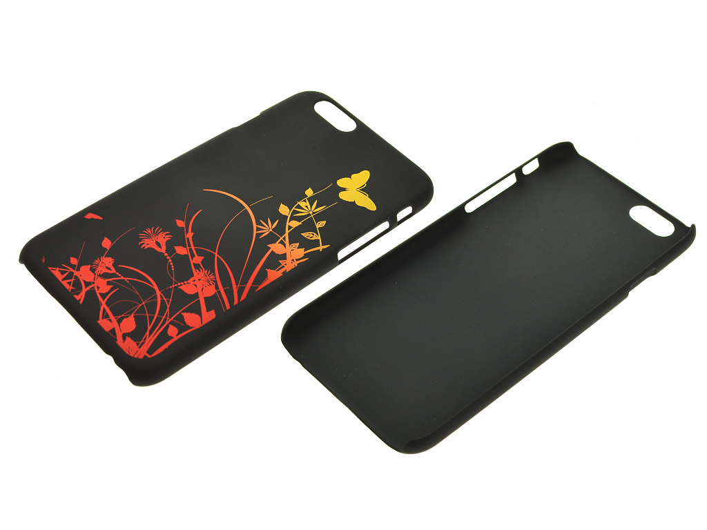 Plastový kryt na iphone 6 Plus - Motýly, černé Plastový kryt na iphone 6 Plus - Motýly, černé