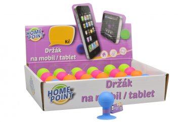 Přísavkový držák na mobil HOME POINT (4cm) - 1ks, mix barev Přísavkový držák na mobil HOME POINT (4cm) - 1ks, mix barev