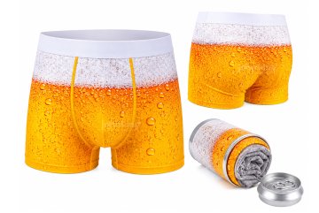 Trenýrky pivo v plechovce