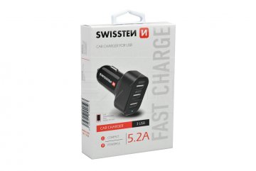 Nabíječka mobilů do auta SWISSTEN 5.2A 3USB Nabíječka mobilů do auta SWISSTEN 5.2A 3USB