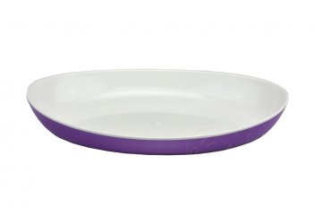 Dvoubarevná plastová miska na potraviny IRAK 400ml - Fialová (21x13x2,5cm) Dvoubarevná plastová miska na potraviny IRAK 400ml - Fialová (21x13x2,5cm)