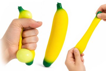 Antistresový banán na mačkání 13 cm