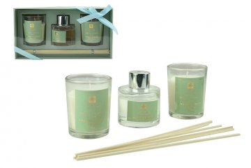 Aroma set 2ks vonná svíčka 45g, 1ks difuzer 30ml - Svěží citron Aroma set 2ks vonná svíčka 45g, 1ks difuzer 30ml - Svěží citron