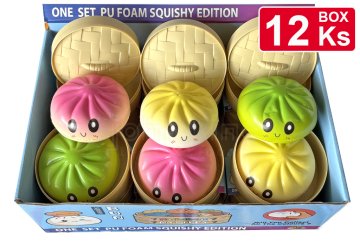 Squishy PU Foam Dumpling - BOX 12 ks