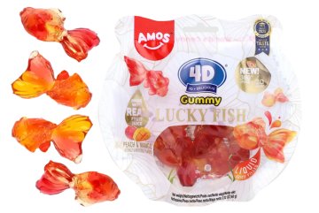 4D Gummy Goldfish Peach Mango 60g