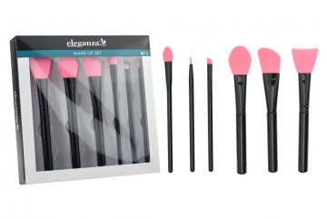 Souprava k nanášení make-upu - Set 6ks, růžový Souprava k nanášení make-upu - Set 6ks, růžový