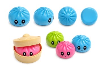 Squishy PU Foam Dumpling - antistresový mačkací knedlíček, mix barev