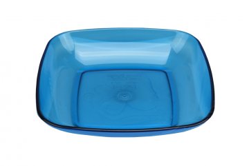 Průhledná plastová miska na potraviny IRAK 700ml - Modrá (19x19x3,5cm) Průhledná plastová miska na potraviny IRAK 700ml - Modrá (19x19x3,5cm)