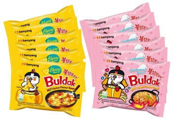 Samyang Buldak Ramen SET 12 ks (Carbonara + Cheese) - Nejprodávanější korejské pálivé nudle v Evropě