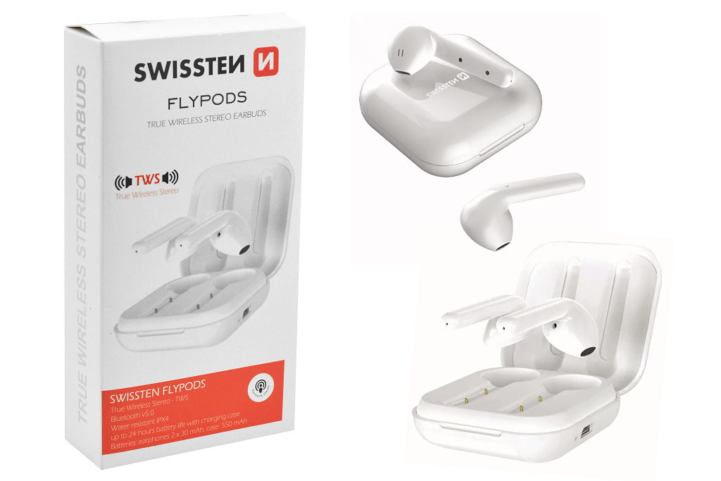 Bezdrátová sluchátka SWISSTEN - TWS Flypods Bezdrátová sluchátka SWISSTEN - TWS Flypods