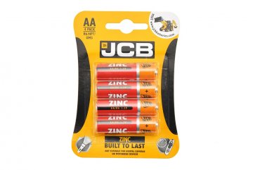 Baterie JCB zinkouhlíková R06/AA, blistr 4ks