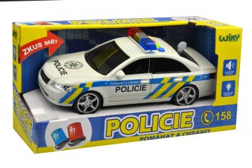 Policejní auto se zvukovými a světelnými efekty včetně baterií (24cm) 33-060/11098A Policejní auto se zvukovými a světelnými efekty včetně baterií (24cm) 33-060/11098A