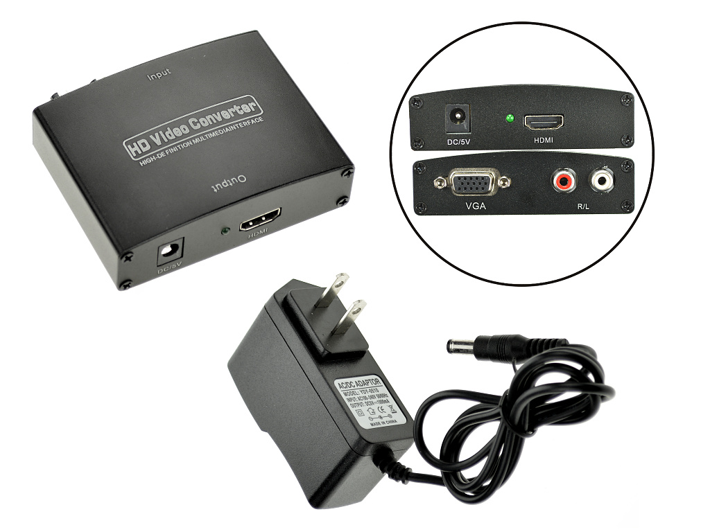 Adaptér VGA na HDMI - Konektor pro USA Adaptér VGA na HDMI - Konektor pro USA