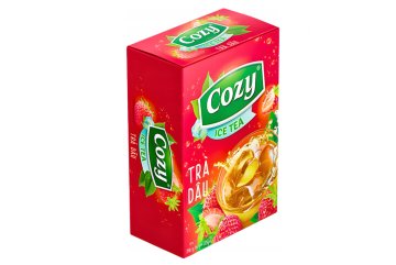 Cozy instantní čaj Strawberry 16×15 g (240 g) - Jahodový nápoj instantní