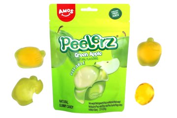 Amos Peelerz Gummy Green Apple 65g - Loupací želé bonbony zelené jablko