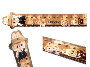 Pravítko Labubu 15 cm - školní pravítko do penálu s roztomilým motivem