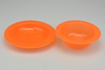 Dětské talíře TVAR set mělký+hluboký (20+17cm) - Oranžové