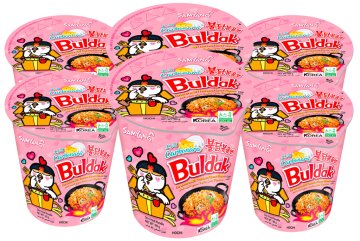 Buldak Carbonara Ramen Samyang 80g - Balení 6ks kelímků