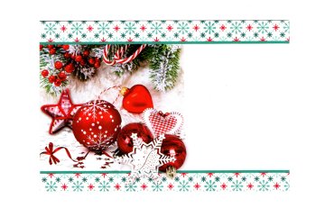 Vánoční obálky 177 x 120 mm - Červené ozdoby…