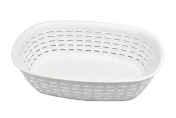 Plastový košík do domácnosti (30,5x22x7,5cm) - Bílý 3l Plastový košík do domácnosti (30,5x22x7,5cm) - Bílý 3l