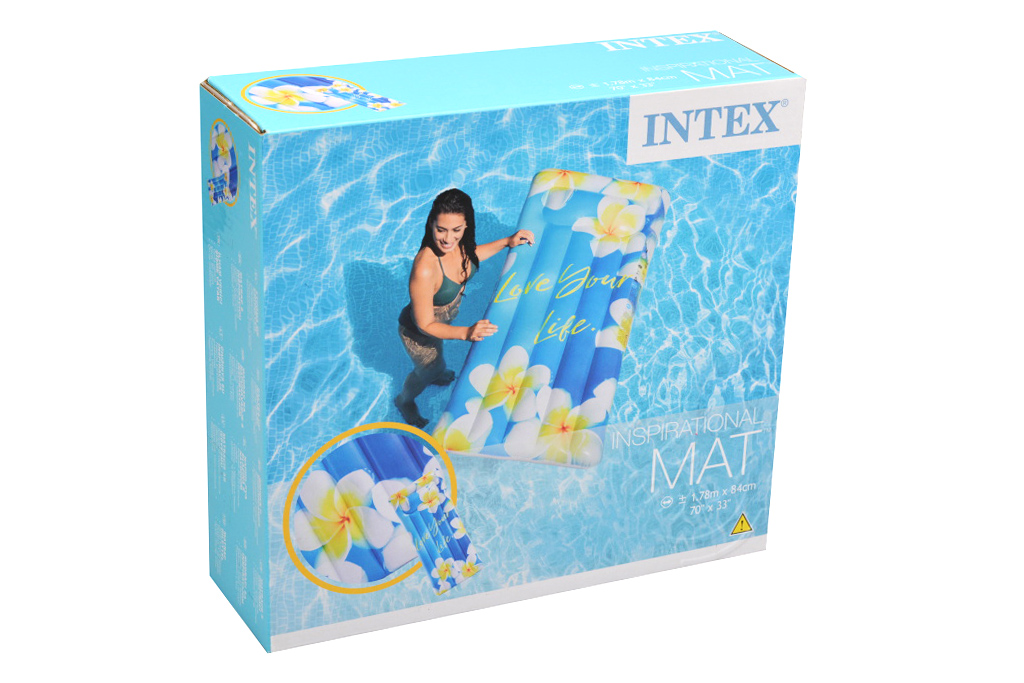 Nafukovací lehátko INTEX 58772 - S květinami (178x84cm) Nafukovací lehátko INTEX 58772 - S květinami (178x84cm)