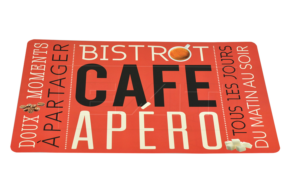 Vinylové prostírání (43.5x28.5cm) - CAFE APÉRO - Červené Vinylové prostírání (43.5x28.5cm) - CAFE APÉRO - Červené