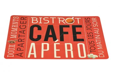 Vinylové prostírání (43.5x28.5cm) - CAFE APÉRO - Červené Vinylové prostírání (43.5x28.5cm) - CAFE APÉRO - Červené