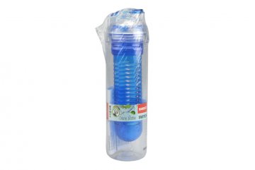 Plastová láhev s filtrem na kousky ovoce BANQUET 500ml - Modrá (23x6cm) Plastová láhev s filtrem na kousky ovoce BANQUET 500ml - Modrá (23x6cm)