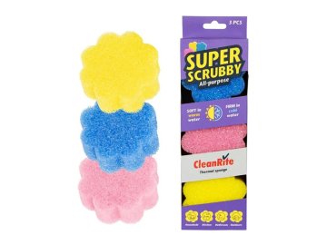 Super Scrubby Drhnoucí Houbička 3ks Cold-Hot