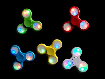 Svítící fidget spinner - Mix barev