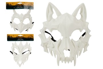 Halloween maska zvířecí lebka - mix motivů 1 ks